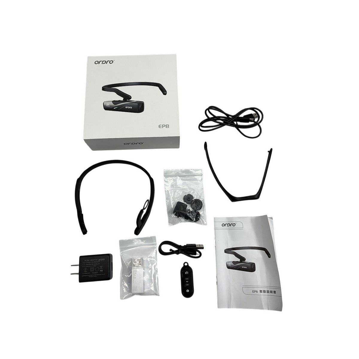 ordro EP8 Head Mounted Vlog 4K Camera ヘッドカメラ アクションカメラ オドロ SONY STARVIS CMOSセンサー搭載 W10529221