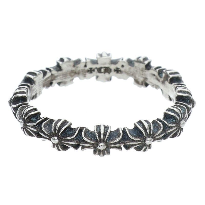 クロムハーツ TINY E CH PLS BAND タイニーECHプラスバンド シルバーリング メンズ 14号