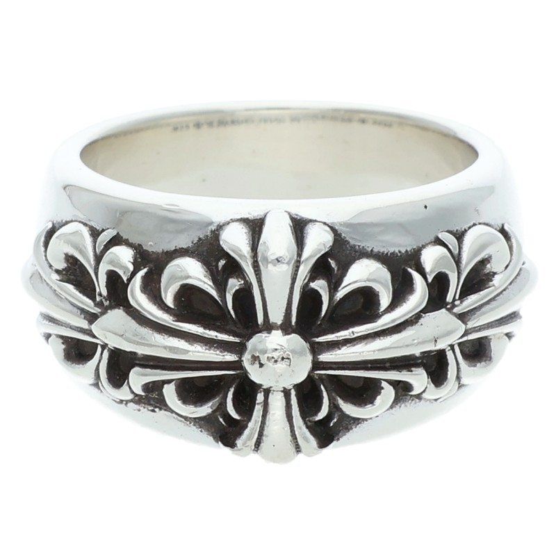 クロムハーツ CLSC DBL FLRL CRS シルバーリング メンズ 19号