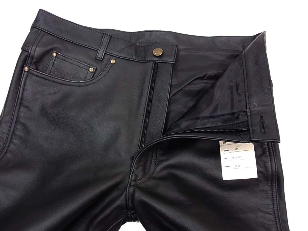 質の高い 定価24 000円 SRP レザーパンツ ライディングパンツ 牛革 SPIRIT OF MOTORCYCLE メンズ