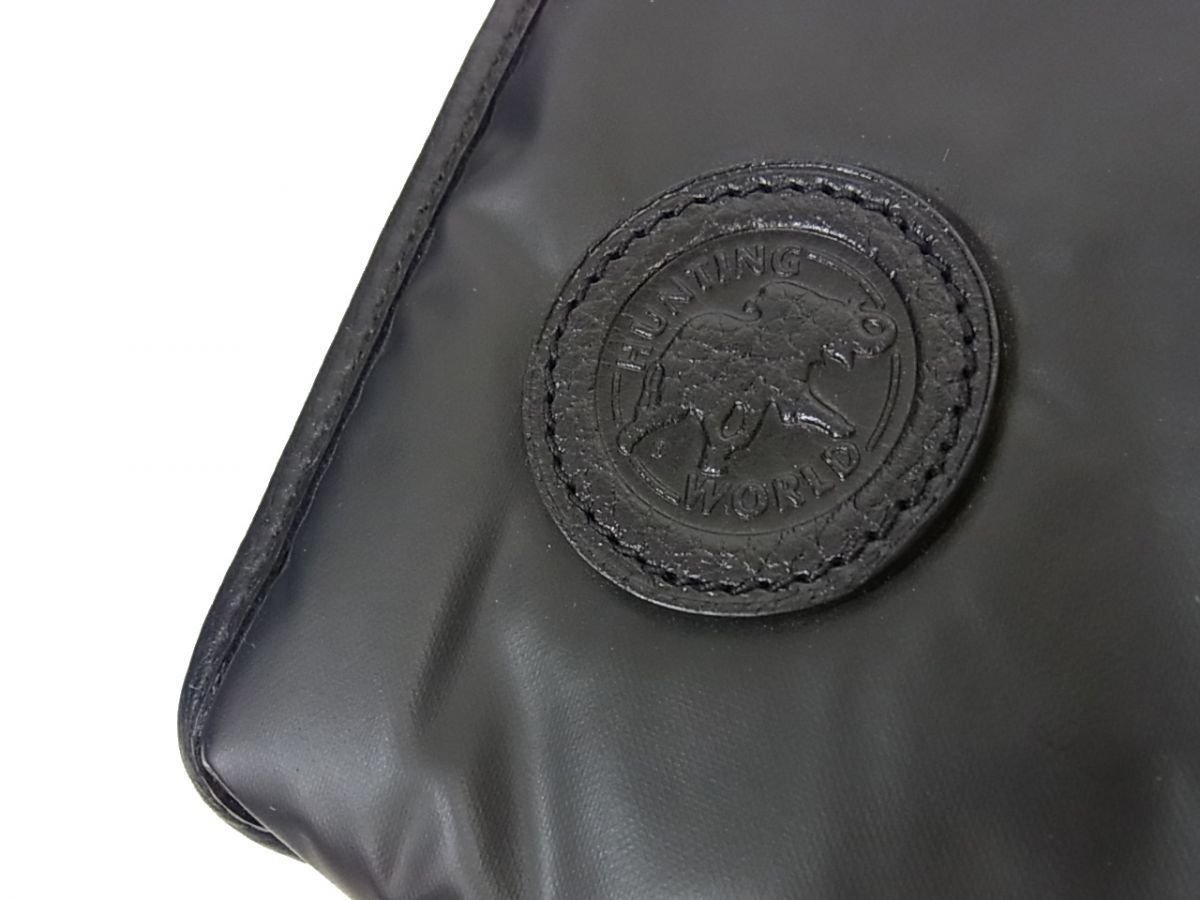 HUNTING WORLD バチュークロス セカンドバッグ ドキュメントバッグ ブラック ハンティングワールド ユニセックス イタリア製