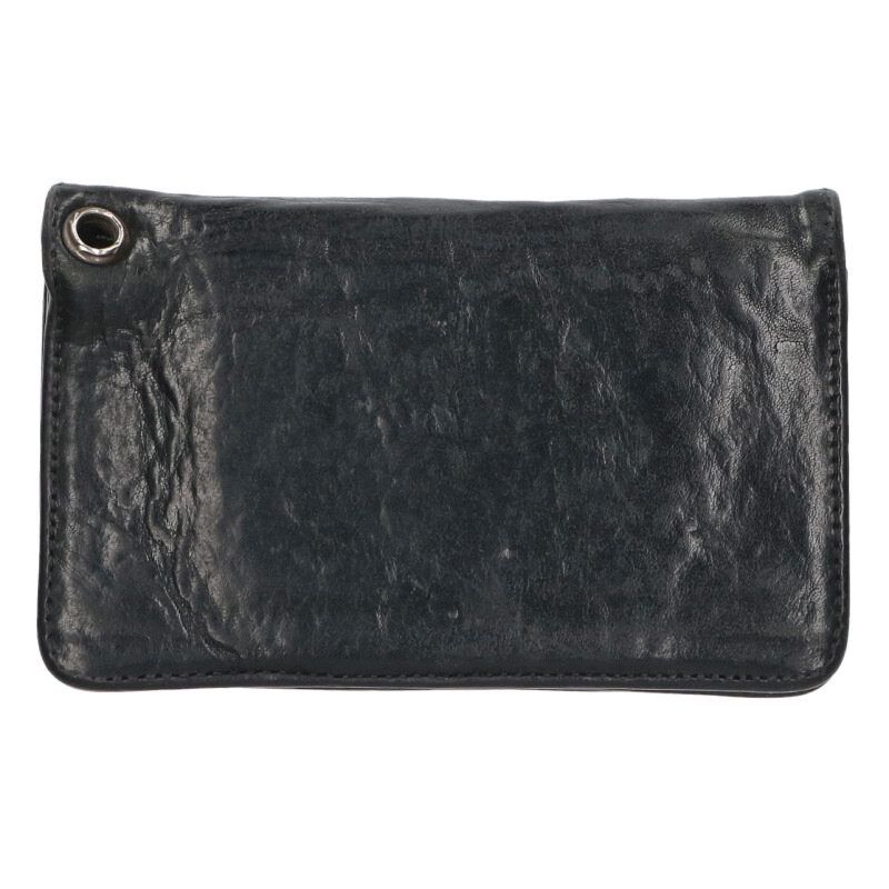 ハートボタンレザー財布 メンズ