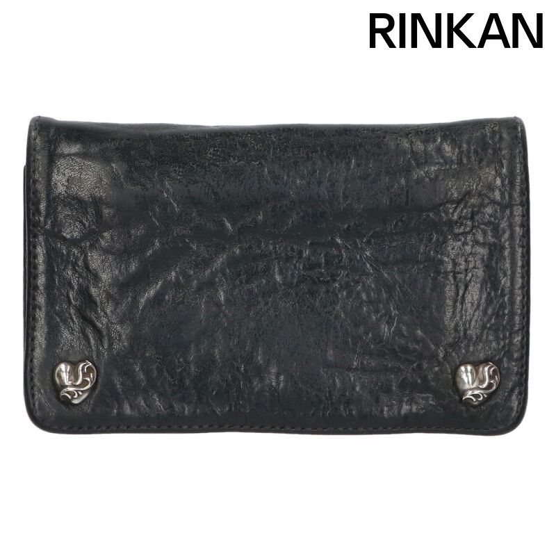 クロムハーツ 1 ZIP 1ジップ ハートボタンレザー財布 メンズ