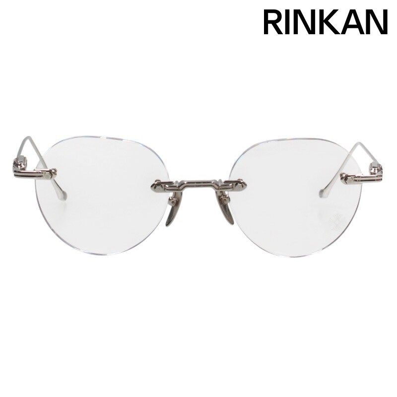 クロムハーツ SOFFFFFFFFERSI サイドフローラルテンプルリムレス眼鏡 メンズ 49 20-148