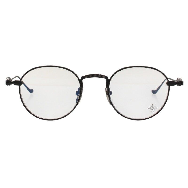 クロムハーツ III メタルフレームフローラルテンプル眼鏡 メンズ 48 21-148