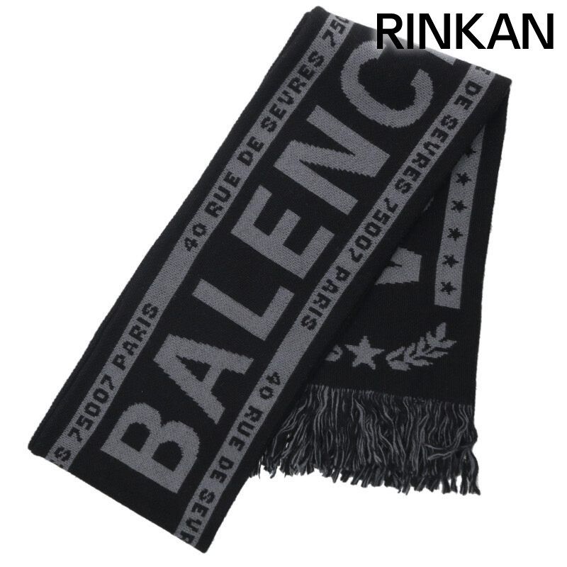 バレンシアガ ロゴフットボールマフラー メンズ