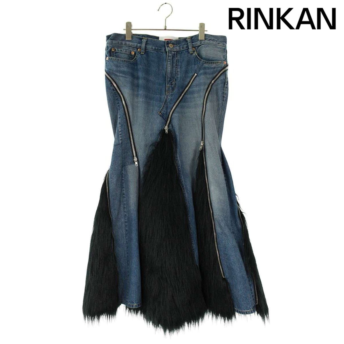 コムデギャルソンジュンヤワタナベ ×リーバイス LEVI S JP-S201 フェイクファージップディテールスカート レディース L