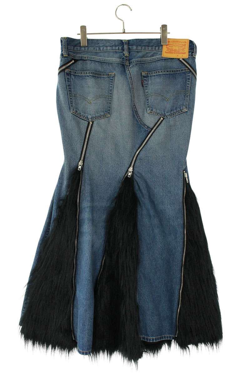 コムデギャルソンジュンヤワタナベ ×リーバイス LEVI S JP-S 201 フェイクファージップディテールスカート レディース L その他 スカート レディース