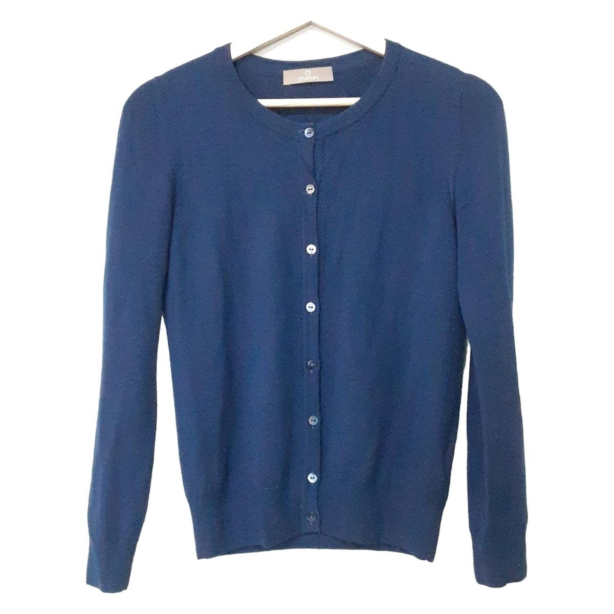 Cruciani クルチアーニ カーディガン サイズ40 M レディース - ネイビー 長袖