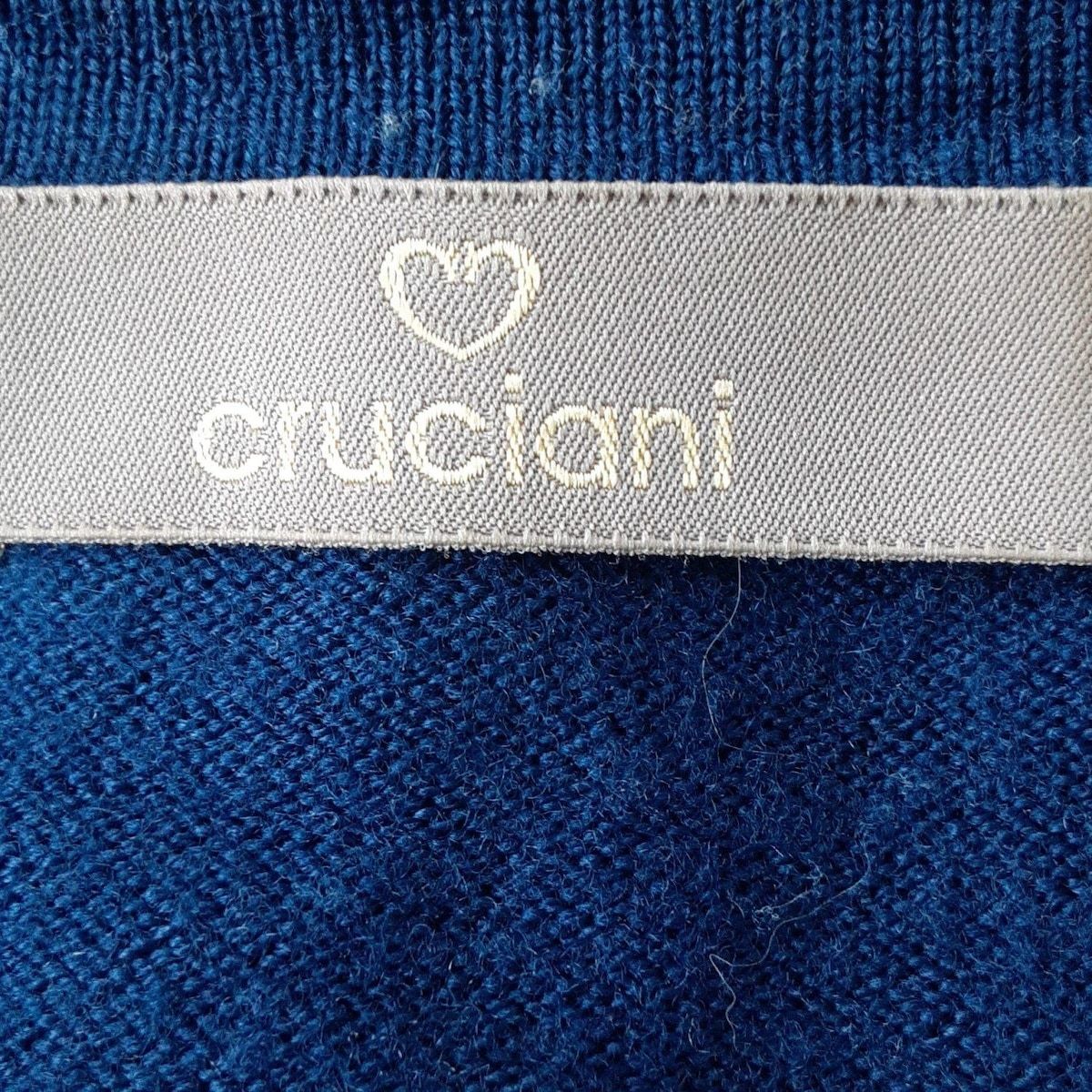  Cruciani クルチアーニ カーディガン サイズ40 M レディース - ネイビー 長袖 長袖 カーディガン ボレロ アンサンブル