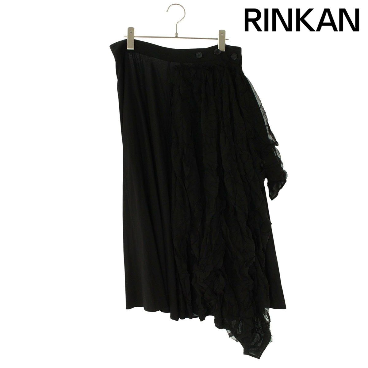 ヨウジヤマモト 25SS FP-S32-216 FLARES SKIRT シワ加工フ スカート レディース 2