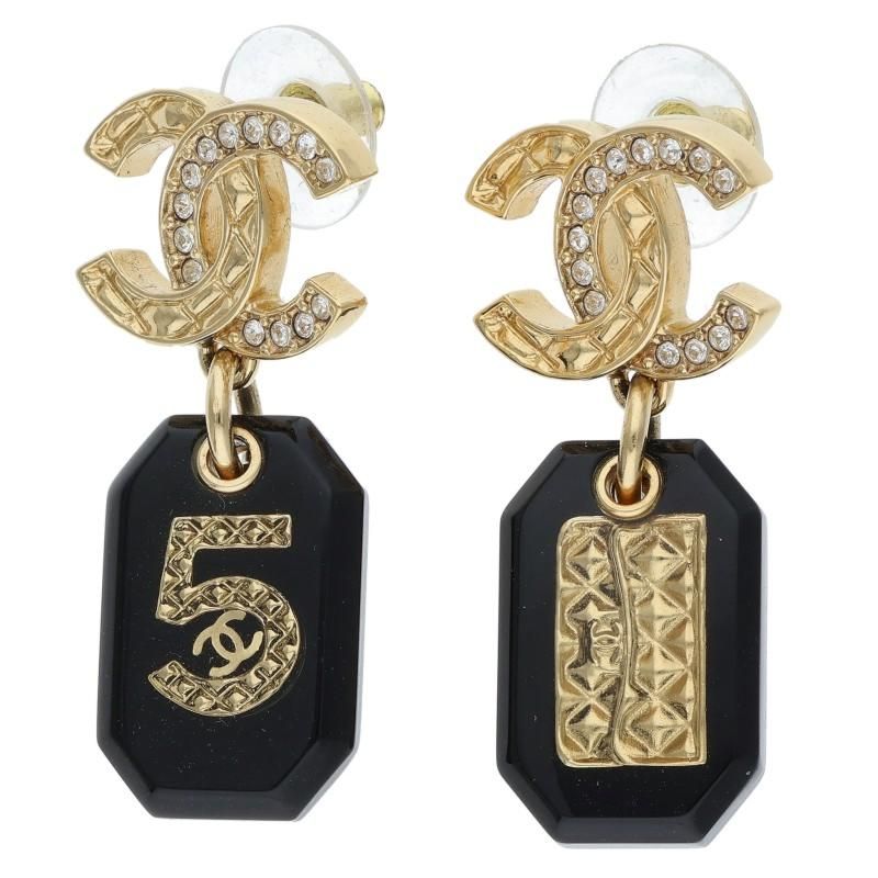 シャネル ABB357 ココマークラインストーンドロップピアス レディース