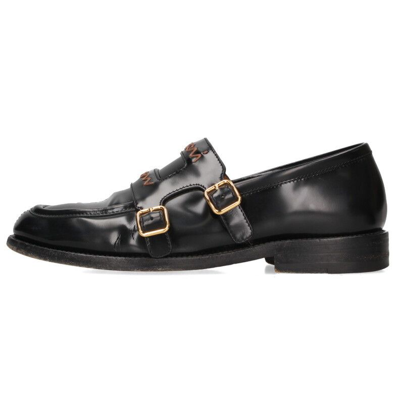 マルニ PS 679 00 N 99 ダブルバックル付きレザーローファー レディース 39