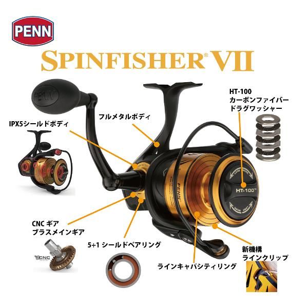 PENN ペン Spinfisher VII スピンフィッシャー セブン 4500 スピニング リール