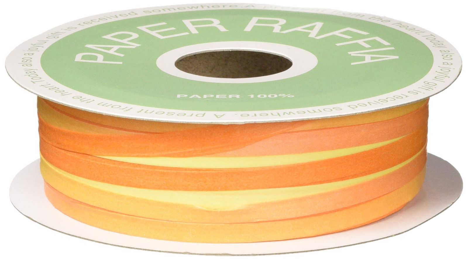  ヘッズ ペーパー ラフィア リボン 5 mm幅 50 m巻 ミックス 黄 オレンジ HEADS PR MYE ラッピング用リボン 紐 ラッピング 包装