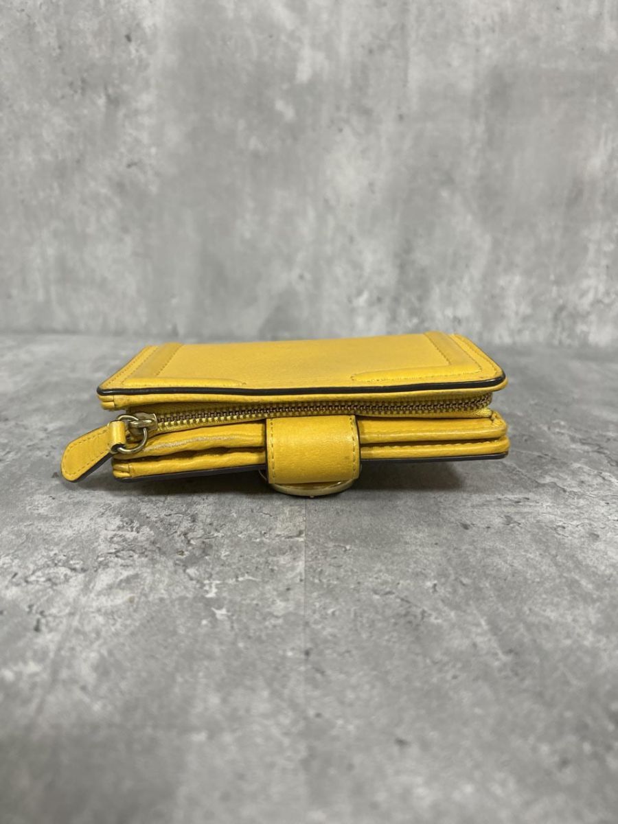 ebagos レザー クロコ型押し 財布 シルバー レディース エバゴス【中古