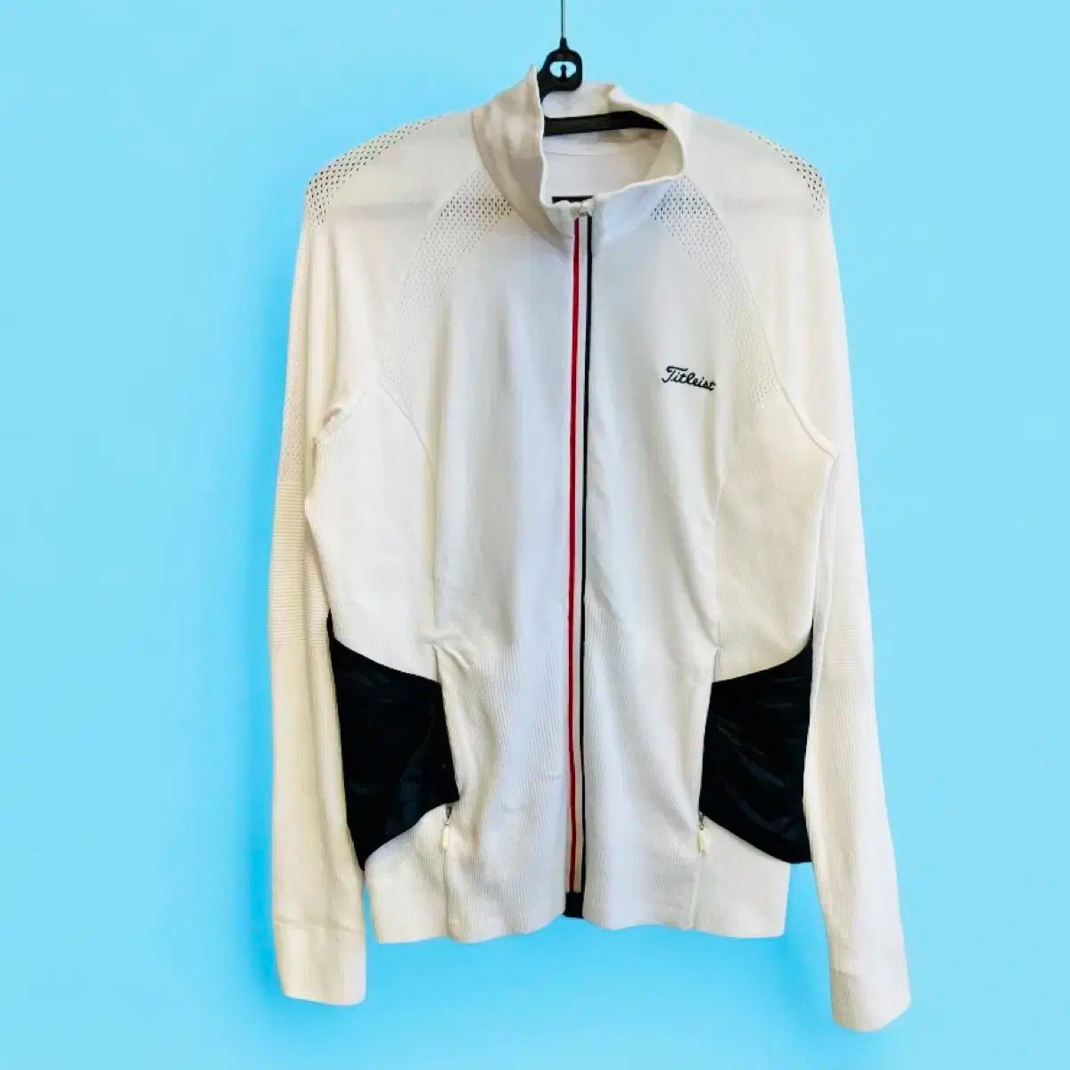 Titleist タイトリスト 白 ゴルフ ニット ジップアップ