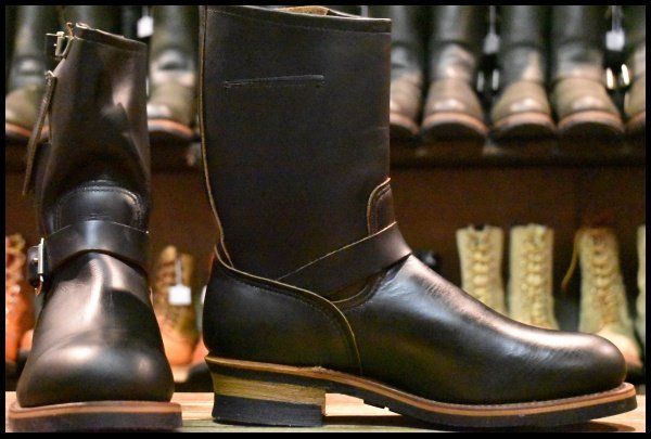 10D DEAD PT91刺繍 98年 レッドウィング 8270 ナイフポケット エンジニア 黒 ブラック スチールトゥ ブーツ 2268 HOPESMORE GP201