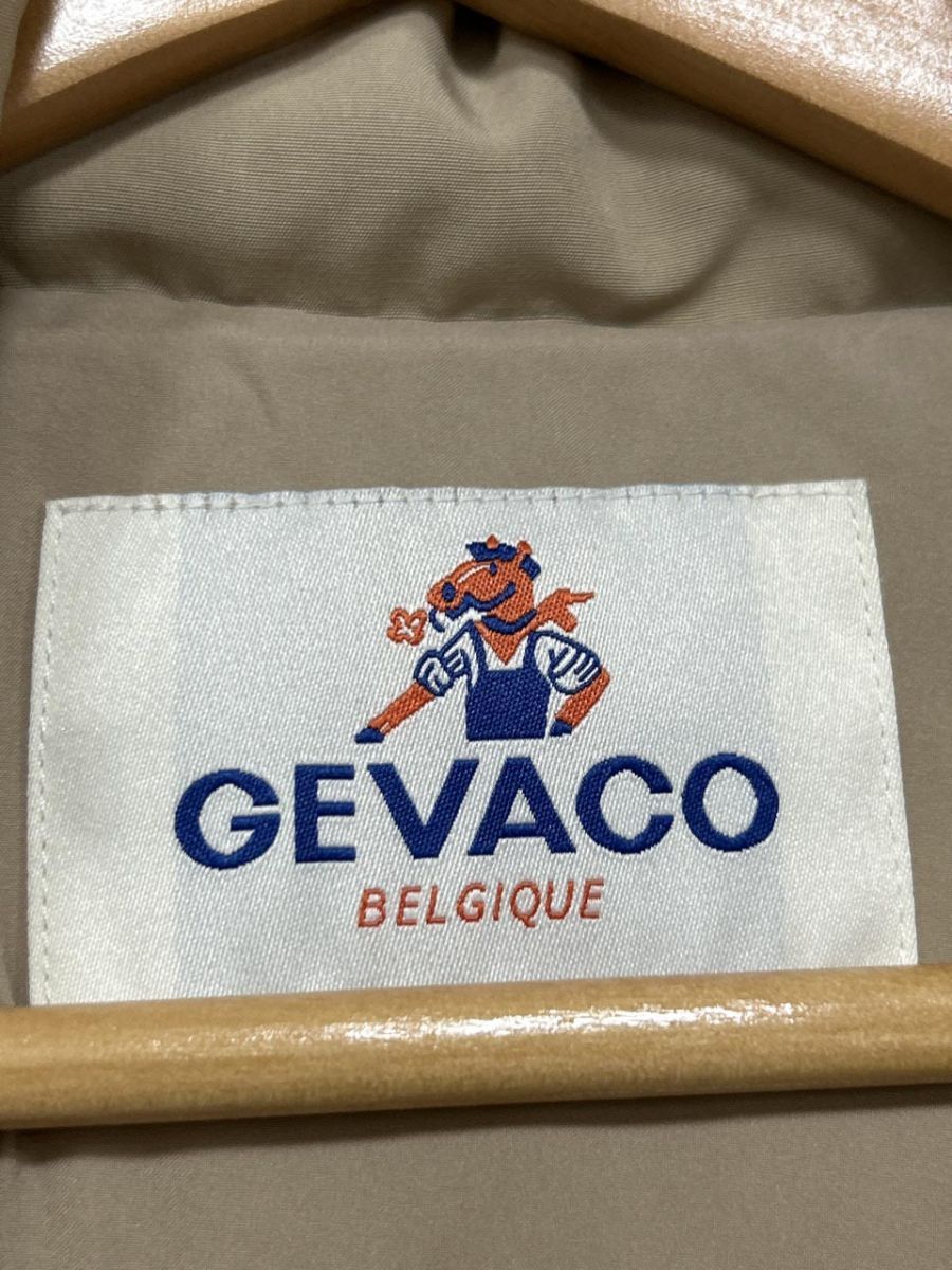 GEVACO タッサー ダウンベスト size40 ベージュ メンズ KANDAIZUMI_COM