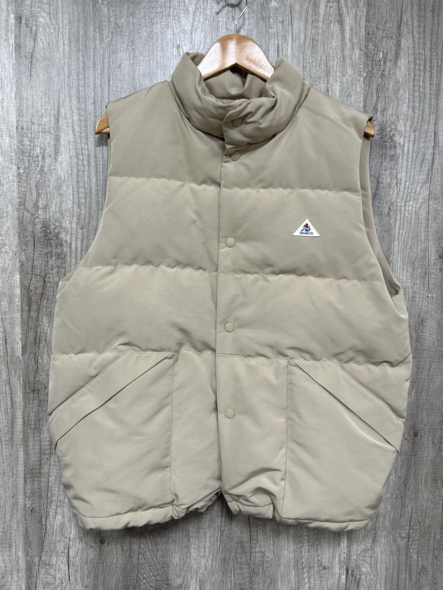 GEVACO タッサー ダウンベスト size40 ベージュ メンズ