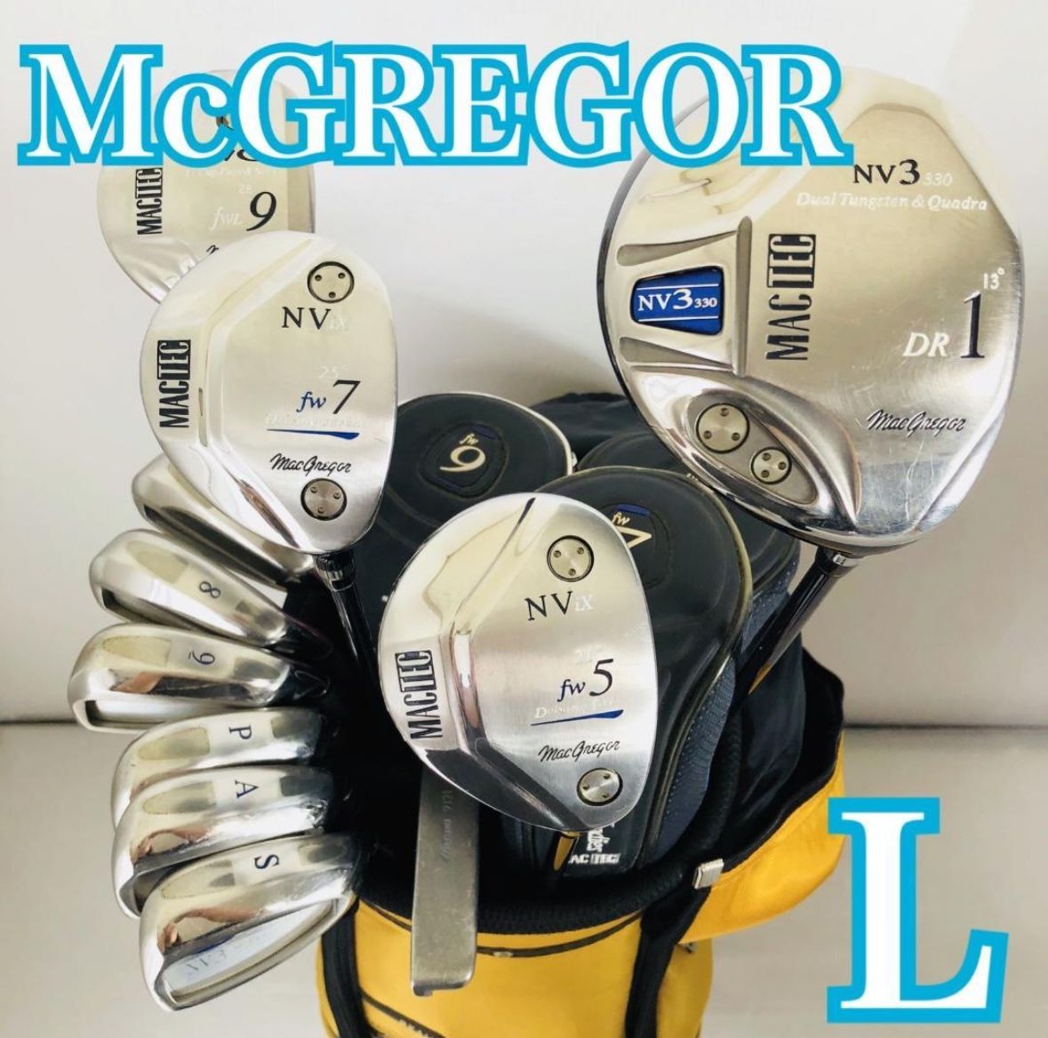 レディース McGREGOR PING マグレガー MACTEC マックテック ゴルフセット クラブ セット 入門 バッグ付き フルセット 右利き パター付 安価 清掃済み