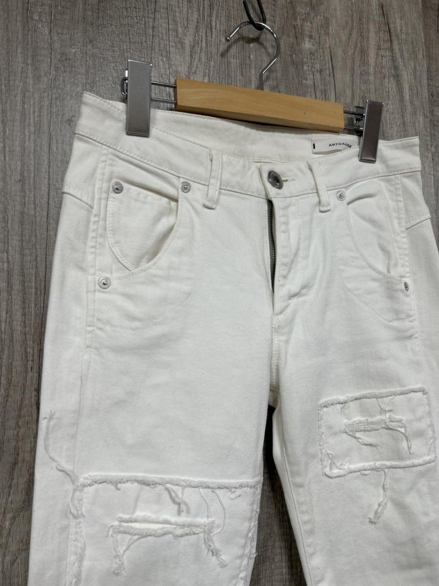 ANTGAUGE アントゲージ イージー デニムパンツ sizeS 白 レディース