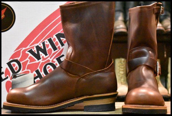 9.5D DEAD 100周年 04年 レッドウィング 8258 エンジニア ホーウィン クロムエクセル 茶 ブラウン ブーツ redwing HOPESMORE GP202