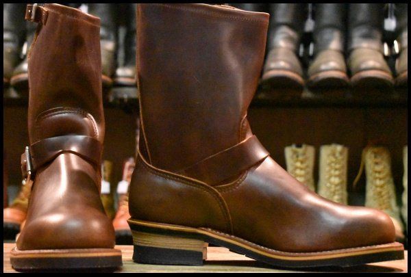 9.5D DEAD 100周年 04年 レッドウィング 8258 エンジニア ホーウィン クロムエクセル 茶 ブラウン ブーツ redwing HOPESMORE GP202