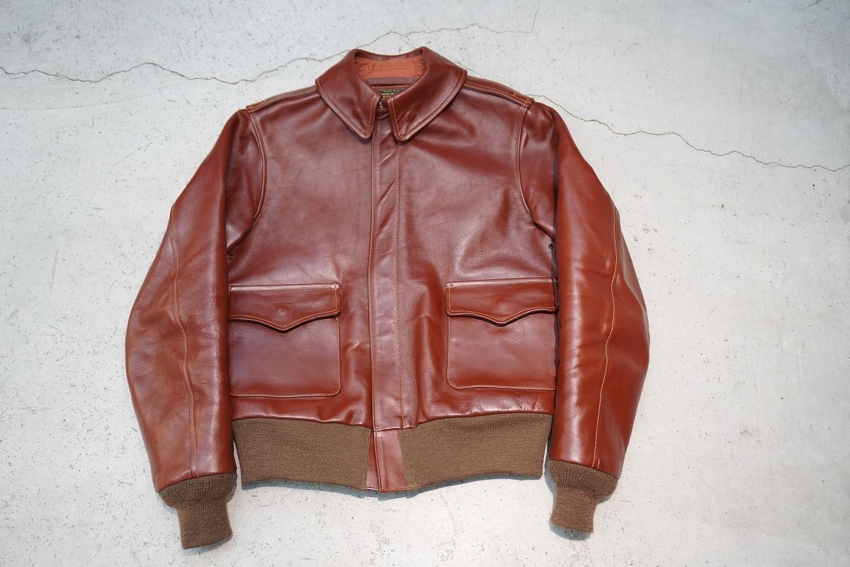 正規 24AW Buzz Rickson s バズリクソンズ A-2 ホース レザー ジャケット BR80595 ラセット ブラウン 36赤茶本物1031P