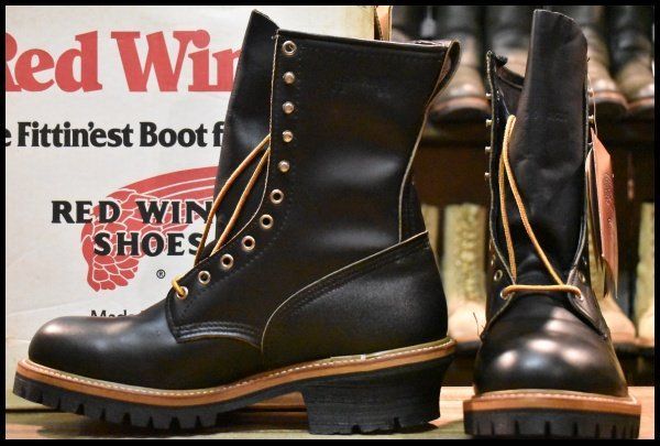 10D DEAD PT91プリント 94年02月刻印 レッドウィング 2218 ロガー 黒 ブラッククローム スチールトゥ ブーツ redwing HOPESMORE GP203