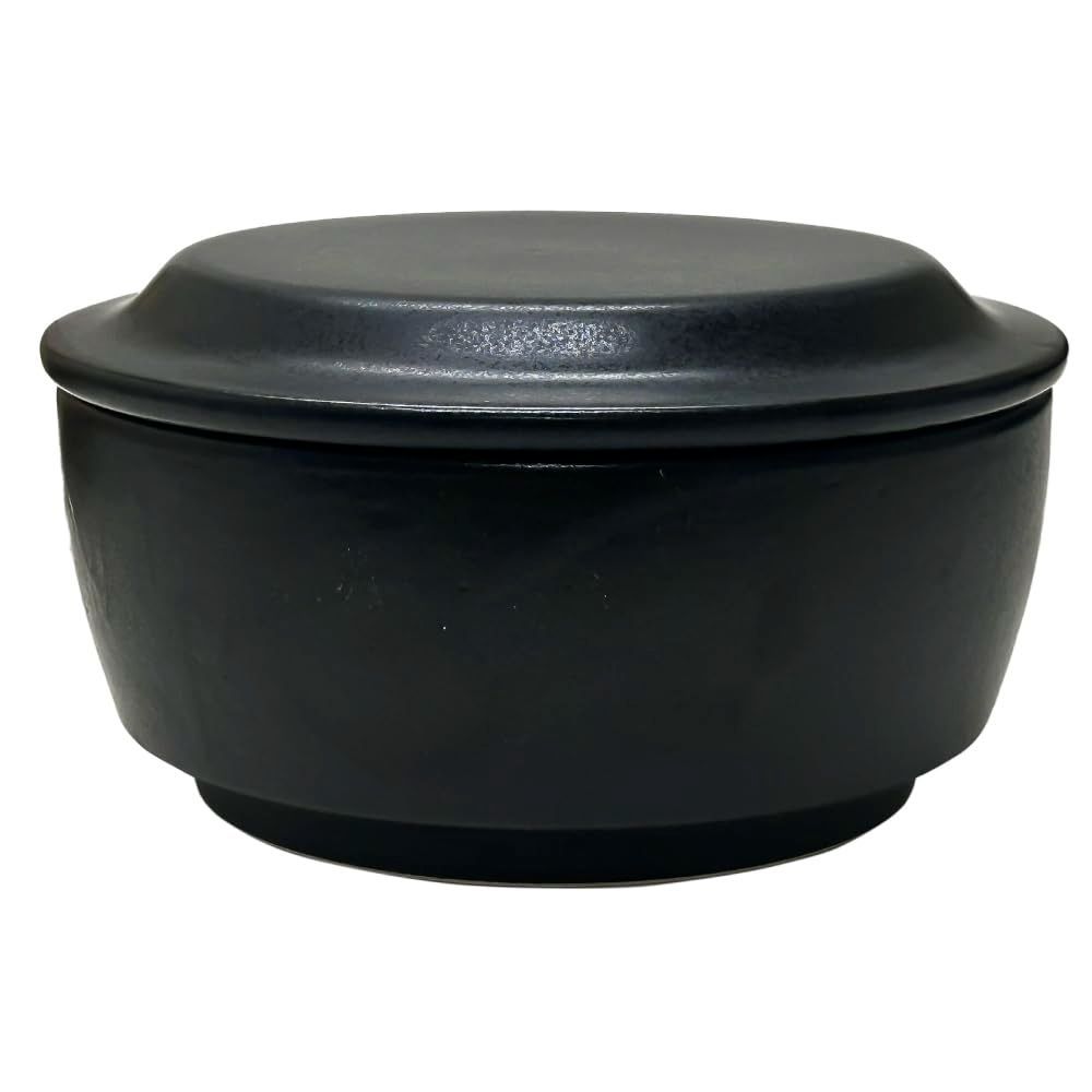 在庫 おひつマニア おひつ IWANO 萬古焼 手作り ごはんをおいしく保存 そのままレンジでチンOK オーブン対応 冷蔵冷凍対応 食洗機対応 陶器 翌日もおいしい ふっくらツヤツヤごはんが再現 墨釉 ブラック 2合