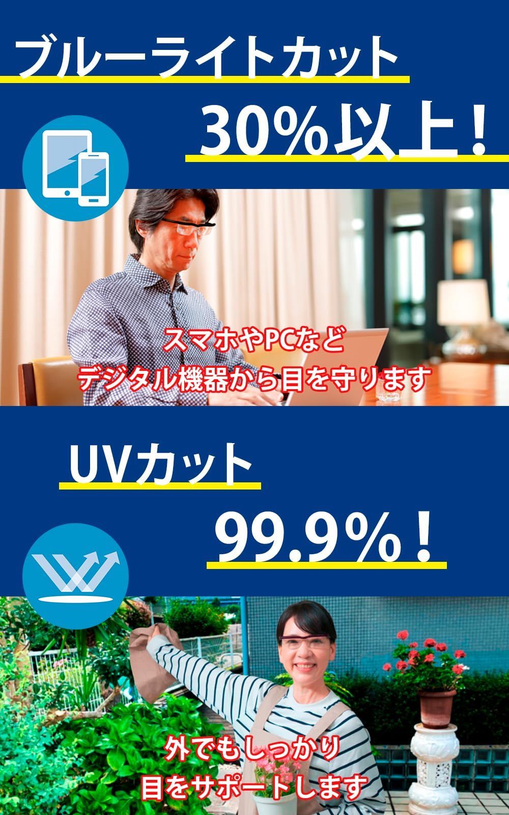 メガネ UVカット