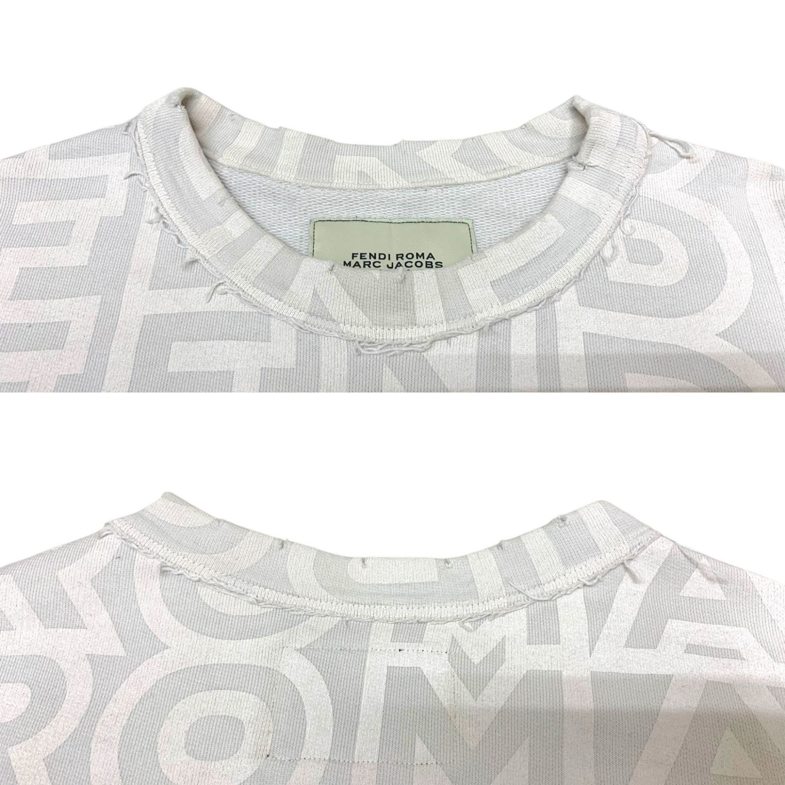FENDI (フェンディ) ×MARC JACOBS Tシャツ ダメージ加工 FY1239 AOFL S 