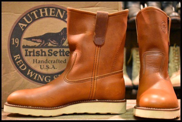 6.5E DEAD 緑犬タグ 犬刻印 97年 レッドウィング 866 ペコス 茶 オロイジナル ブラウン プルオン ブーツ redwing pecos HOPESMORE GP204