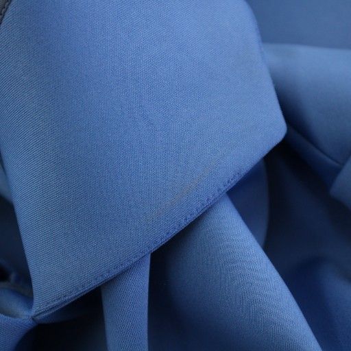  アドーア ADORE 24 SS オーバルカットワークブラウス シャツ 七分袖 スキッパー ストレッチ 38 青 ブルー BB その他 トップス