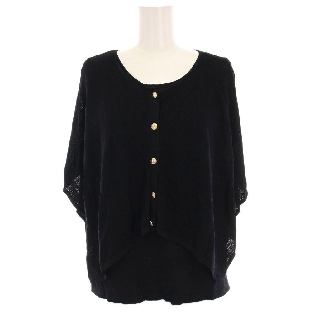 エポカ EPOCA アンサンブル レイヤード ケープ ニット プルオーバー ノースリーブ 40 黒 ブラック M5N26620 YM