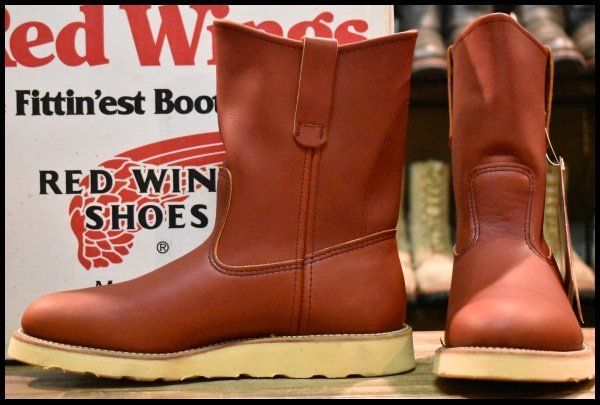 7.5D DEAD 緑犬タグ 95年 レッドウィング 866 ペコス オロラセット 赤茶 クッションソール ブーツ redwing pecos HOPESMORE GP205
