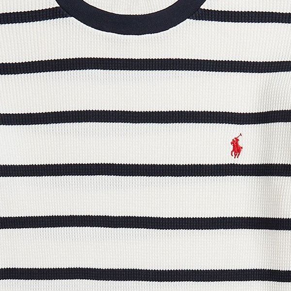 顕著な ラルフローレン ボーダーワッフルニットＴシャツII 新型