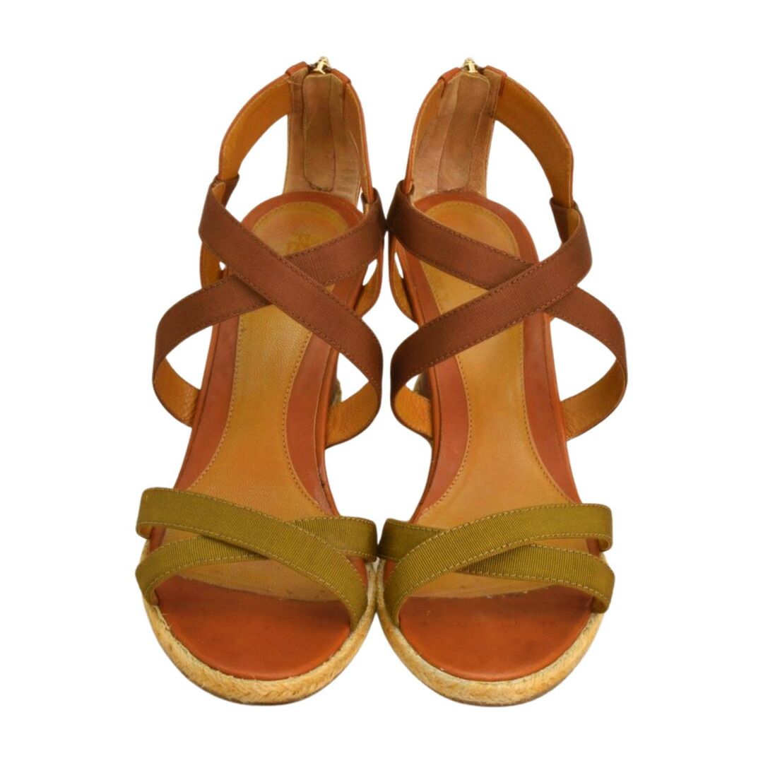 フェンディ FENDI ウェッジサンダル 靴 ストラップ 37サイズ ブラウン レディース F-LSHOE5116