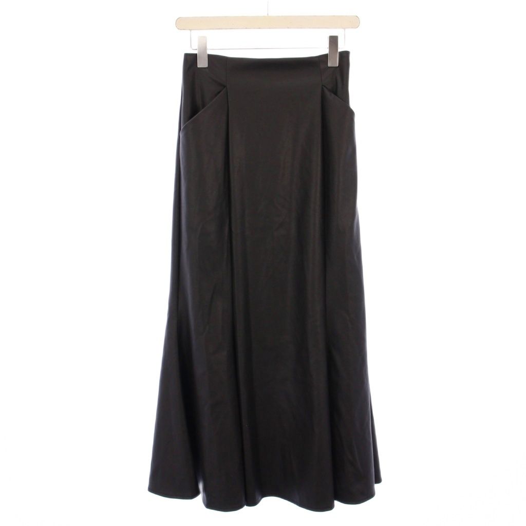 セルフォード CELFORD 23AW フェイクレザーマーメイドスカート タイト マキシ ロング ストレッチ 無地 38 黒 ブラック CWFS234093 BB