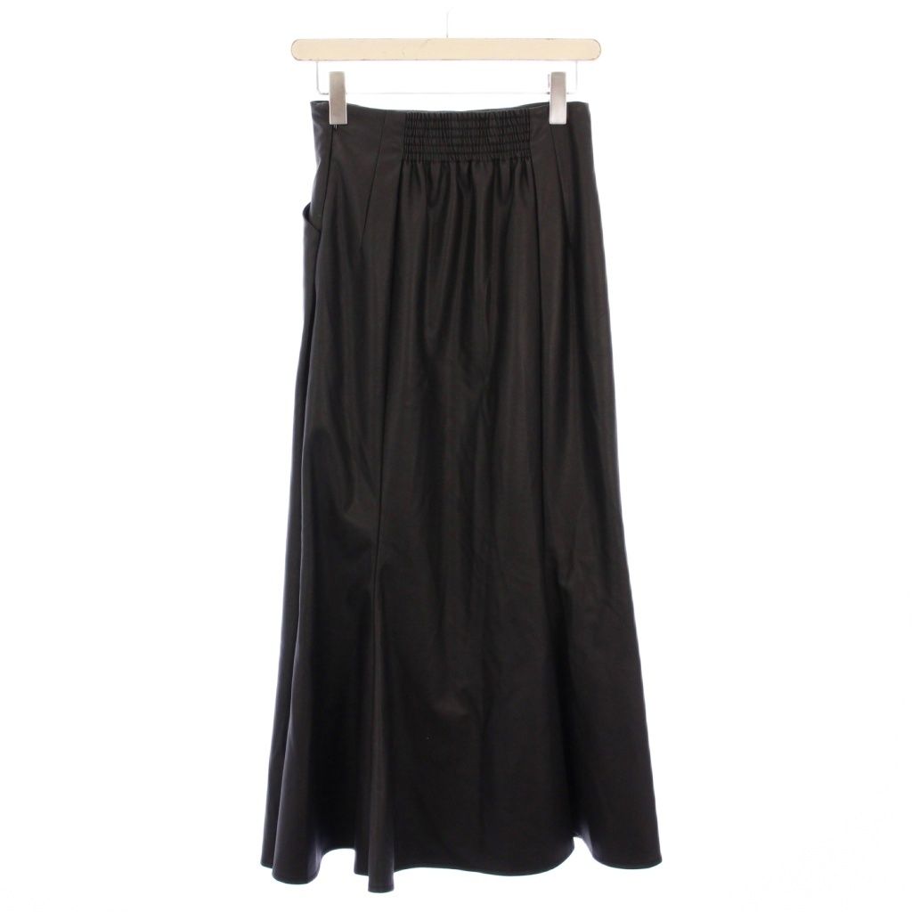 セルフォード CELFORD 23AW フェイクレザーマーメイドスカート タイト マキシ ロング ストレッチ 無地 38 黒 ブラック CWFS234093 BB
