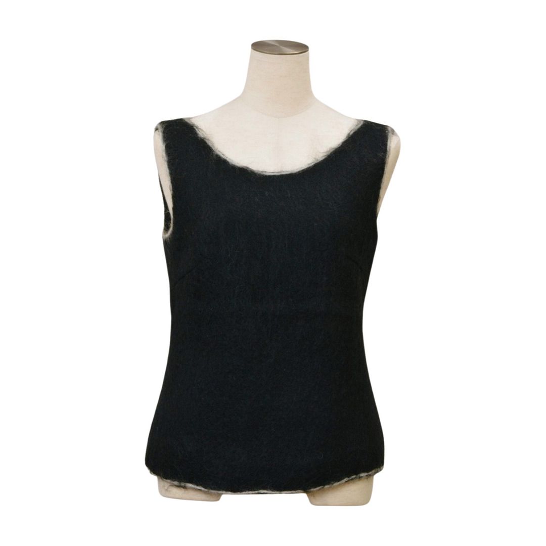 プラダ PRADA ニットノースリーブ 90 s ヴィンテージ ライン ウールモヘア 40サイズ ブラック レディース F-M13740