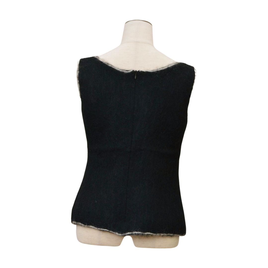 プラダ PRADA ニットノースリーブ 90 s ヴィンテージ ライン ウールモヘア ブラック レディース F-M 13740