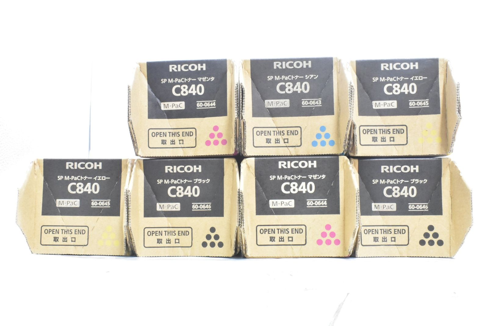 RICOH 純正 トナー C840 4色7本 シアン マゼンタ イエロー ブラック リコー IT934O0TGT6D-D-N065-byebye