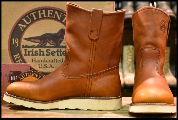 8E DEAD 緑犬タグ 犬刻印 97年 レッドウィング 866 ペコス 茶 オロイジナル ブラウン プルオン ブーツ redwing pecos HOPESMORE GP206