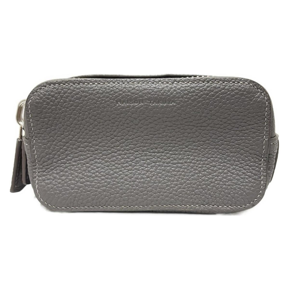 MAISON TAKUYA メゾンタクヤ ポーチ - グレー レザー