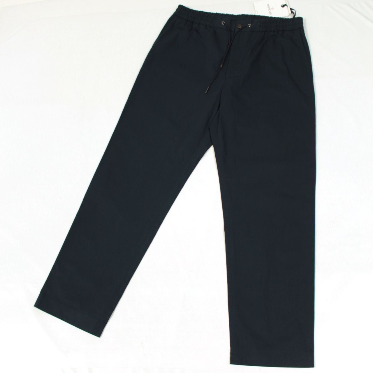 MONCLER ドローコード イージーパンツ コットン ネイビー