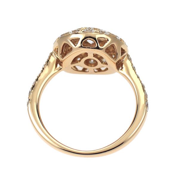 K18WG PG さくらカット ダイヤモンド リング 0.168ct D1.00ct