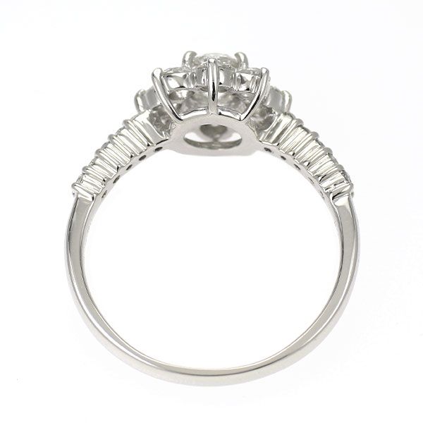 Pt900 ダイヤモンド リング 0.551ct H SI2 VG D0.80ct