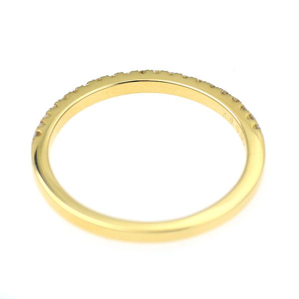 K18YG ダイヤモンド リング 0.16ct ハーフエタニティ